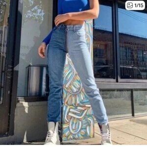 REVICE Yin Yang Two Tone Zipper Jeans Size 26